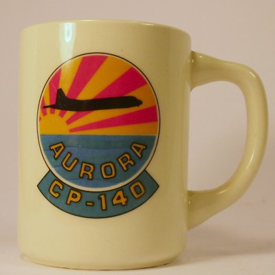 Vintage LOCKHEED CP-140 AURORA Coffee Mug RCAF Cup Ceramic Airplane Canadian