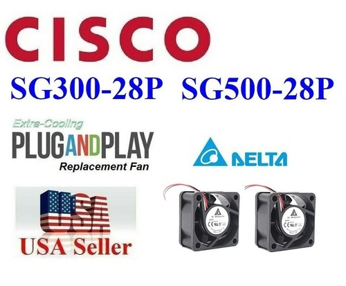 Pack of 2x New OEM fans for Cisco SG300-28P SG500-28P Gigabit PoE Managed Switch - Picture 3 of 5