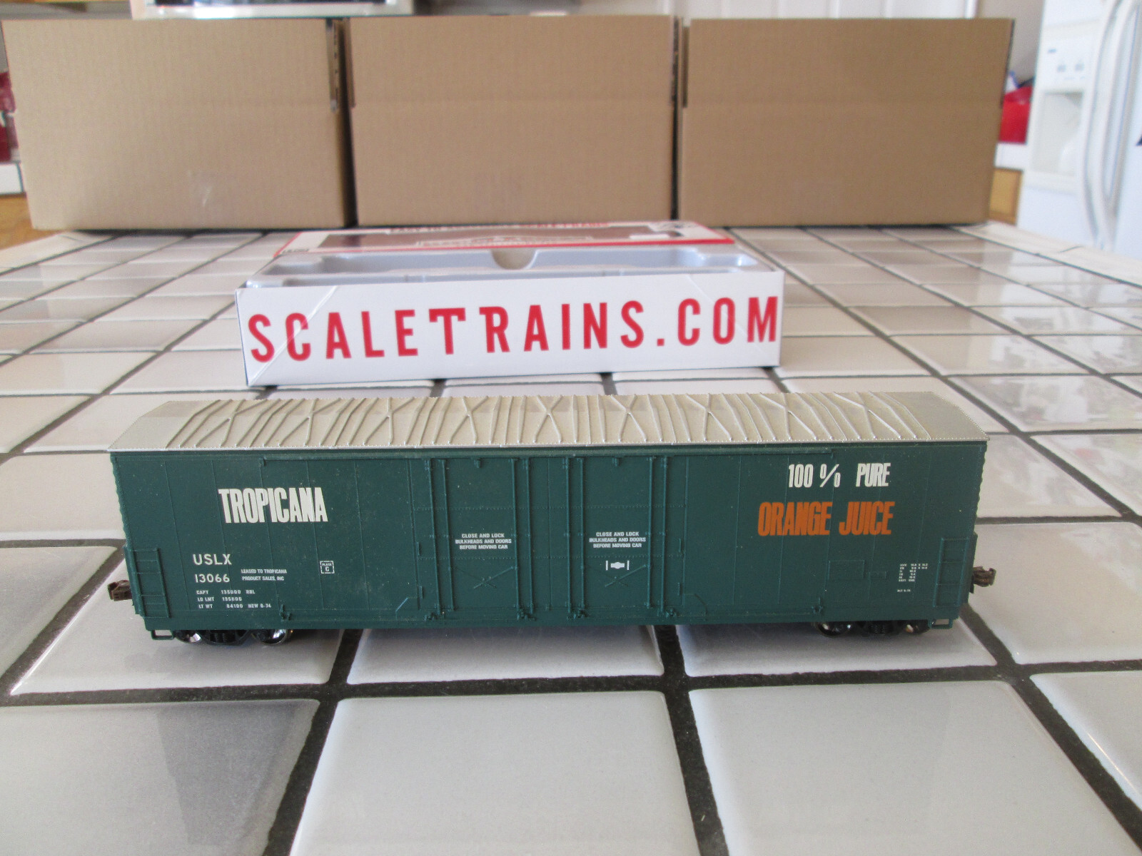 scale trains TROPICANA 50 foot box car HO scale eBay