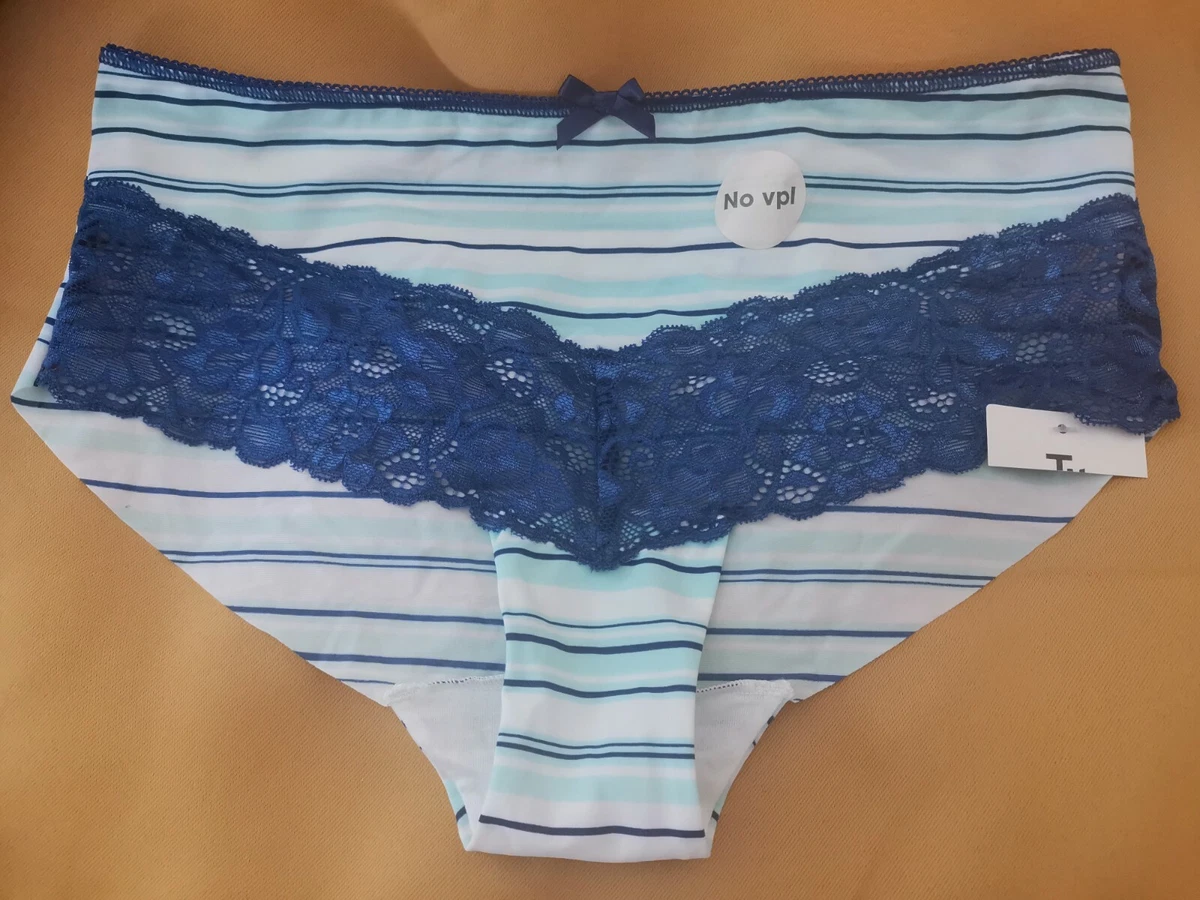 TU:Nautical, Blue/White Striped Light Tummy Control Underwear, sz