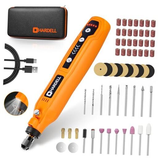 Mini Cordless Rotary Tool Kit, 5-Speed and USB Charging with 61 Cordless, Mini