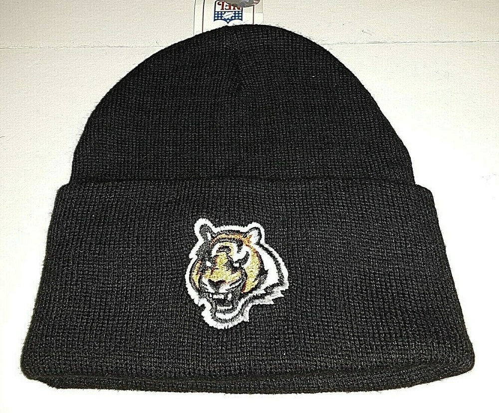 Cincinnati Bengals NFL Black with Cuff No Pom Knit Hat