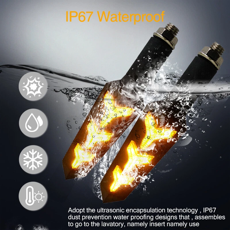 4X Luz LED intermitente para motocicleta Kawasaki KL250 KLR250 Foto 2 de 4