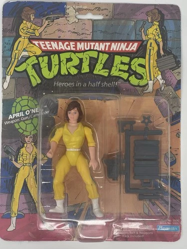 Vintage Teenage Mutant Ninja Turtles April O'Neil 1988 10 Back Blue Stripe