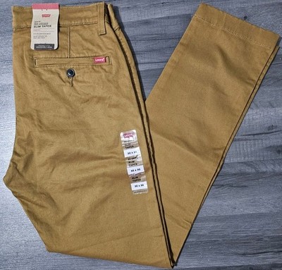 Levis Herren XX Chino Hose Slim Taper Stretch Camel Trouser W32 W34