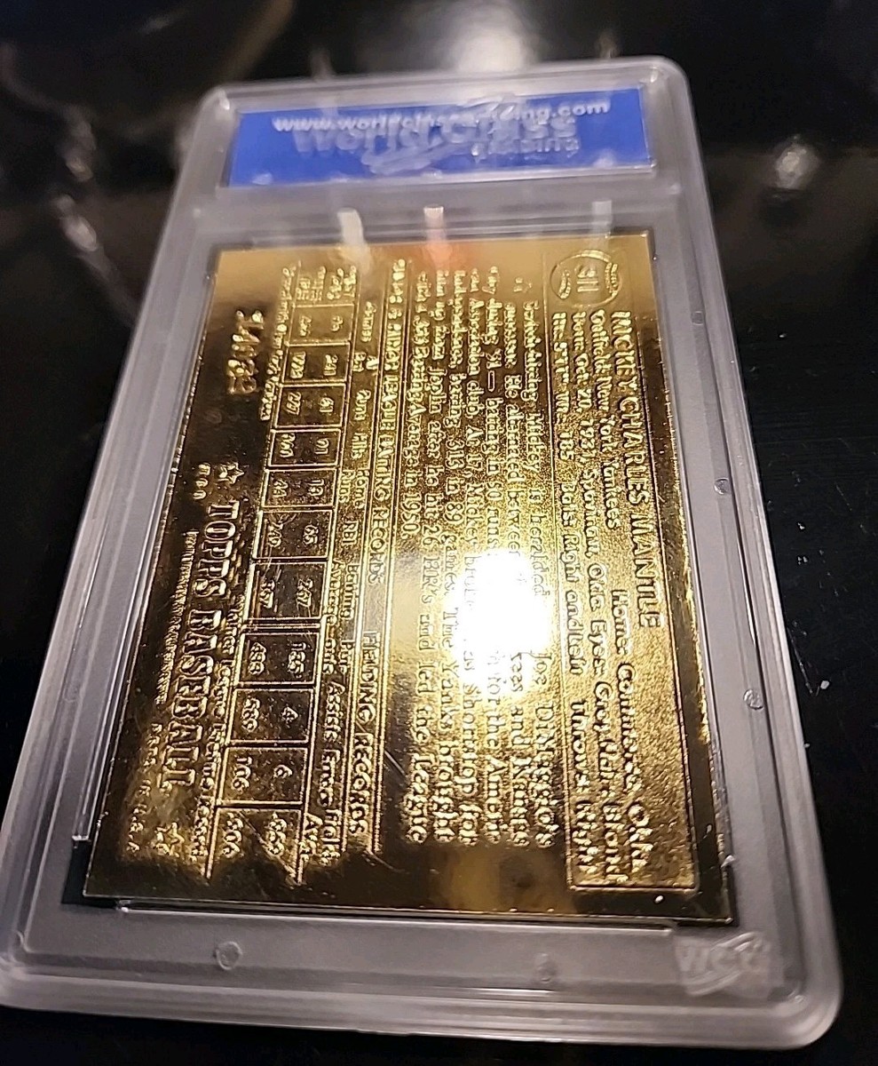 1996 Topps Mickey Mantle 22K Gold card 1952 ROOKIE Card#311GEM
