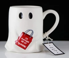 New I'd Rather be at TJMaxx Ceramic Halloween Ghost Coffee Mug