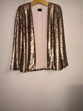 Lovely M&S Bronze Sequin Jacket - Size 12 