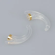 2Pcs Earmold Model Hook Anti-howling Elbow Tubing Connector for Ear Hearing AiAL
