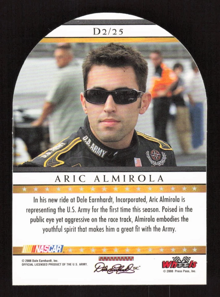 Aric Almirola 2008 Wheels American Thunder Delegates #D2 Dale Earnhardt Inc. - Image 2 of 2