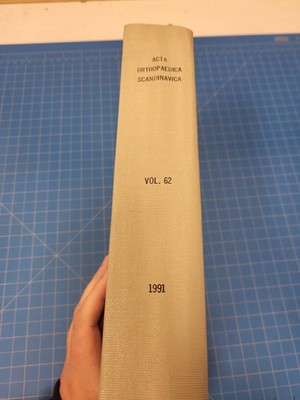 Acta Orthopaedica Scandinavica Journal Vol 62 1991 Orthopedic Surgery Research