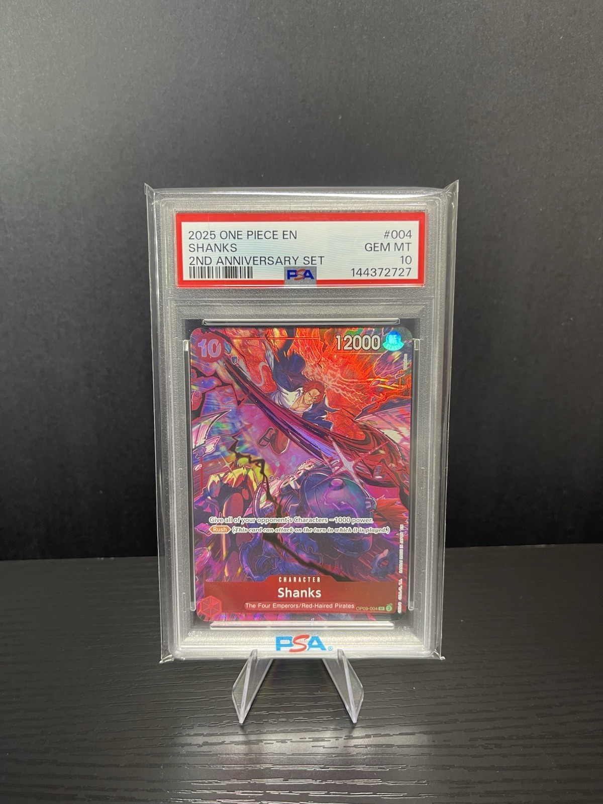 Shanks (004) (English Version 2nd Anniversary Set) OP09-004 One Piece Promotion Cards Foil