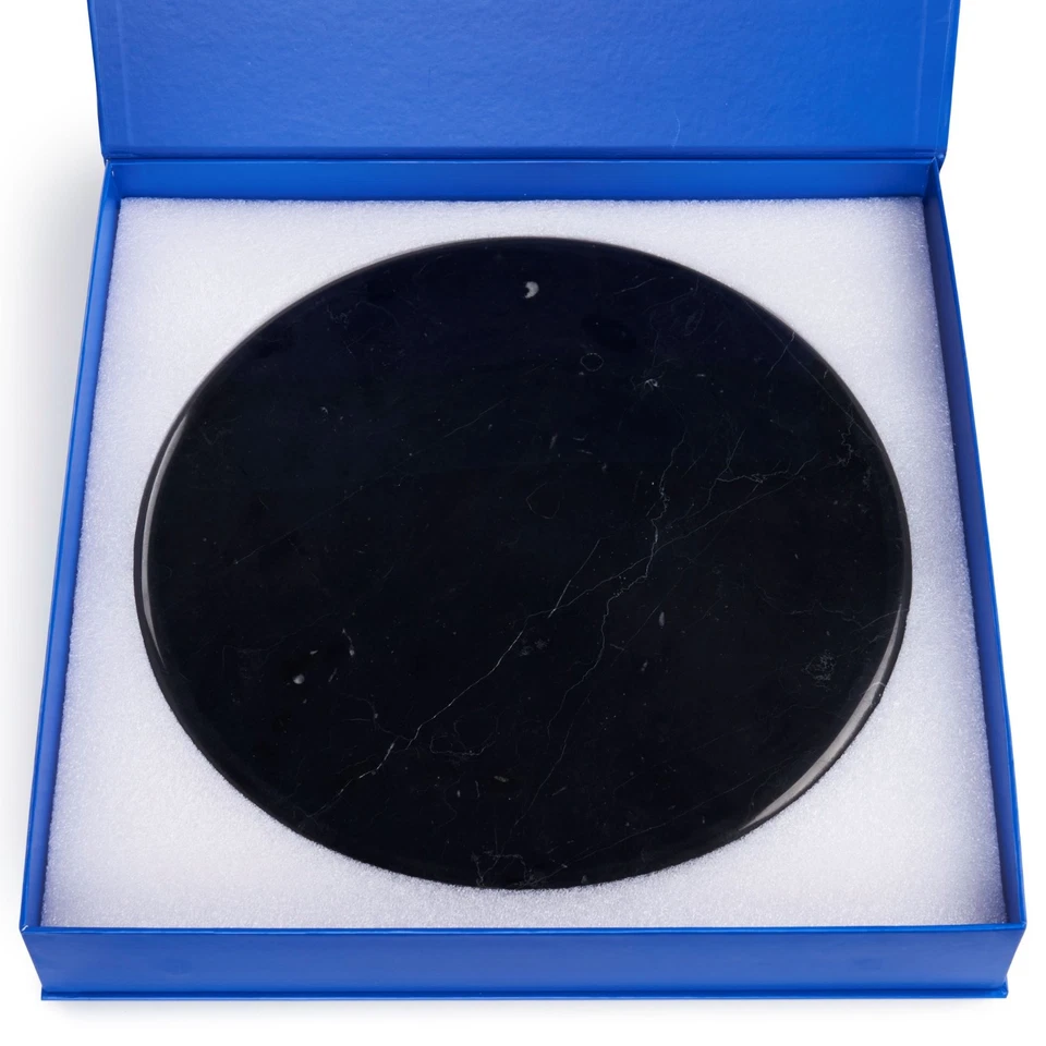 12-дюймовый сервировочный поднос из черного мрамора для сыра/печенья доска для сервировки кондитерских изделий - Изображение 3 из 3