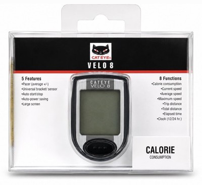 Cateye Velo 8 Bicycle Cycling Computer Speedometer New Open Box
