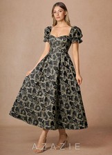 Amy Blue Midi Dress-AZAZIE|23367