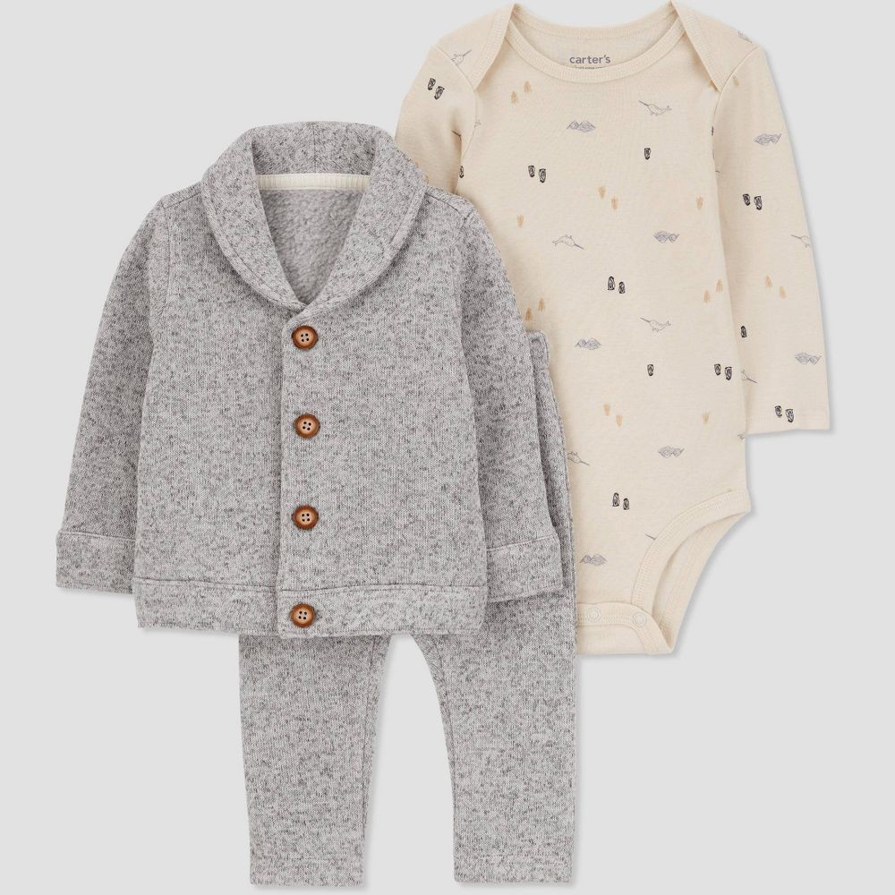 Комплект свитеров на пуговицах Carters Just One You для маленьких мальчиков из 3 предметов -