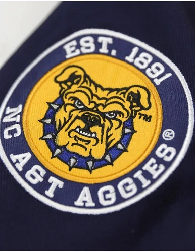 North Carolina A&T State University M12 Racing Twill Jacket Navy image 4