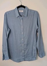 Uniqlo Blue Women's Button-Down Dress Shirt