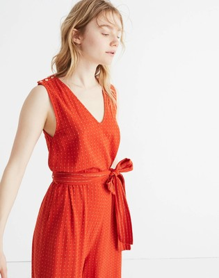 #ad Ace amp; Jig Alley Jumper Sriracha Size Small Jumpsuit NWT Red Orange Cotton $189.00