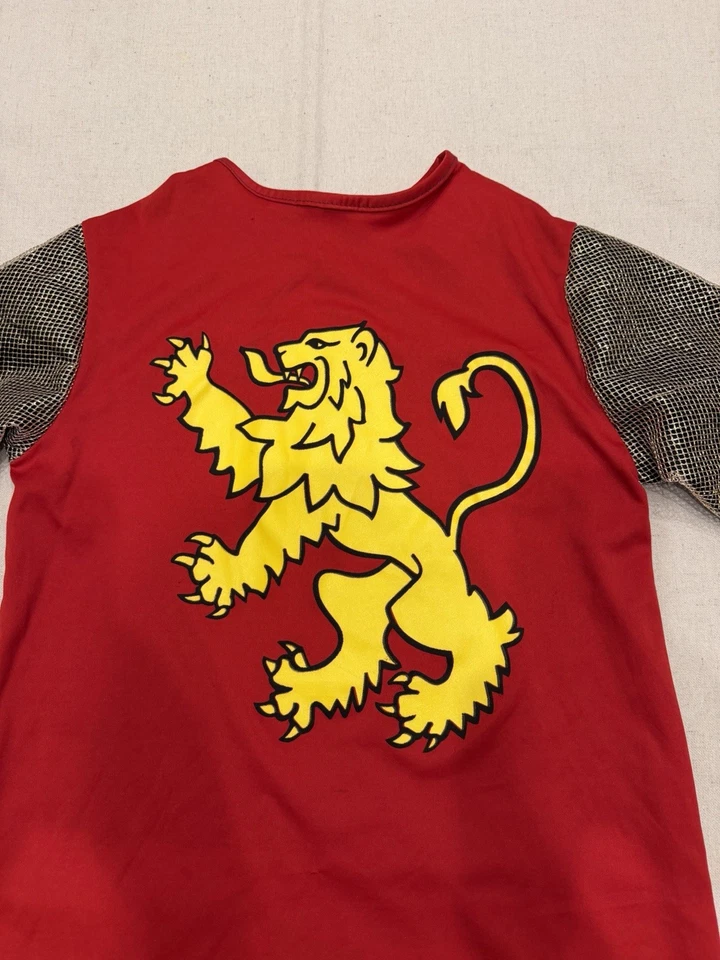 MEDIEVAL LORD Caballero Rey Arturo Juego Disfraz Juegos con disfraces Camisa León Rojo Niños Talla L Foto 2 de 4