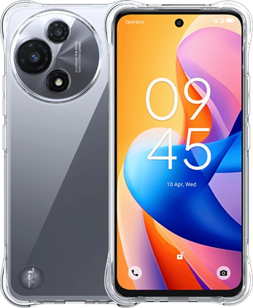 Custodia Per TCL 40R 5G Con Fiore Rosa + Pellicola In Vetro Temperato - Cover Morbida Anti-Urto Trasparente - 5