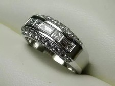 3Ct Round Cut Moissanite Wedding Band Ring Men's 14K White Gold Plated SZ-10.25