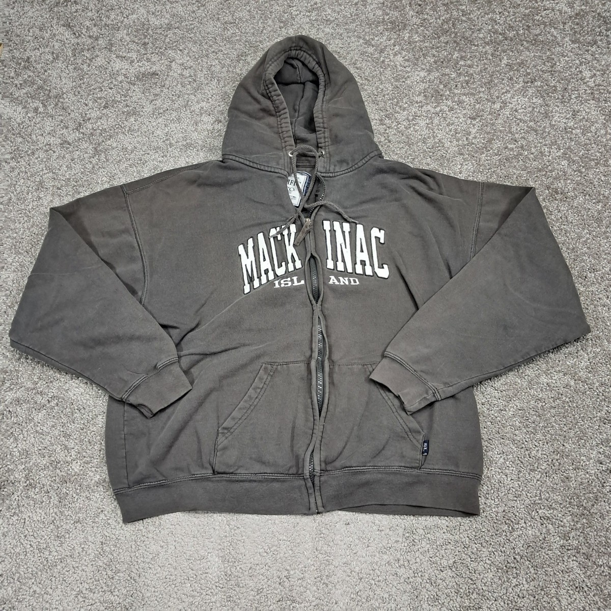 Pacific & CO. Men's Zip Up Hoodie Mackinac Island Grey X-Large | eBay