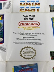 Arcade Hits From Data East Vintage NES Poster 2-Side Variant RARE Robocop Karnov