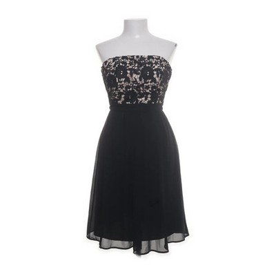Marie Blanc, Cocktailkleid, Größe: 34, Schwarz/Beige, Polyester, Spitze #THm