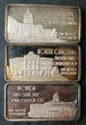 Lot of Three 1oz Silver State Bars