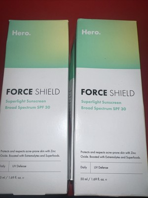2X Hero Force Shield Superlight SPF 30 Sunscreen 1.69 oz Exp 05/2026 (Pack of 2)
