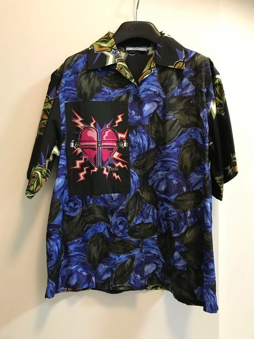 PRADA Universal Frankenstein Thunderbolt Aloha Bowling Shirt IT42
