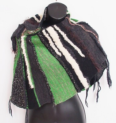 Masaki Kyoho Japan Wool Blend Knit Infinity Scarf Wrap