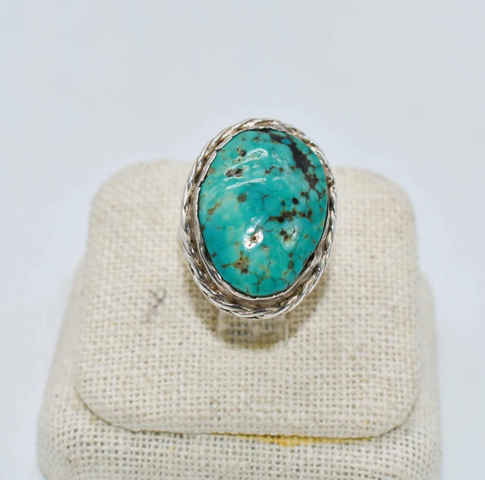 Natural Turquoise Sterling Silver Southwestern Ri… - image 16