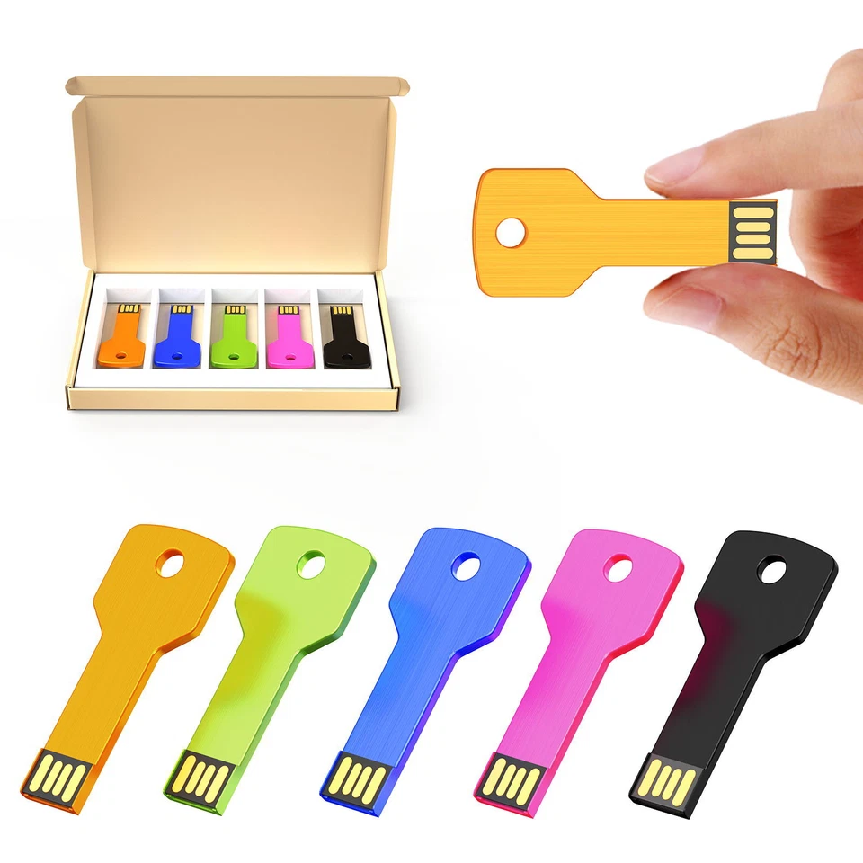 KOOTION Mixed Color 5/10pcs USB 2.0 2g 4g 8g 16g 32g Metal Key Style Flash Drive Memory