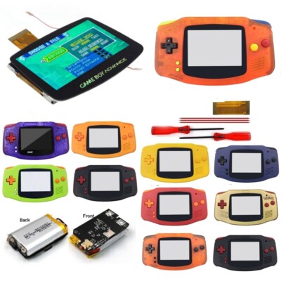 Hispeedido GBA IPS V5 LCD Kits W/1800mAh battery For Game Boy Advance GBA Shell