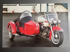 1966 Harley Davidson Fl Electra Glide Avec Sidecar Moto Imprimé - Rare