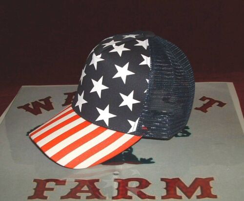 Stars And Stripes "Old Glory" Patriotic Mesh Backed Breathable 100% Cotton Cap. - Picture 2 of 3