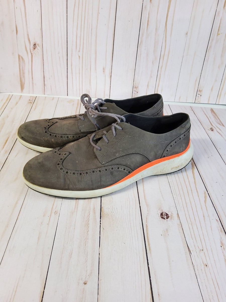 Cole Haan Grand Troy Wingtip Oxford Gray Shoes Sneakers Mens 12M C33765 Cole Haan Grand Troy Wingtip Oxford Pavement Grey C33765  main image 2