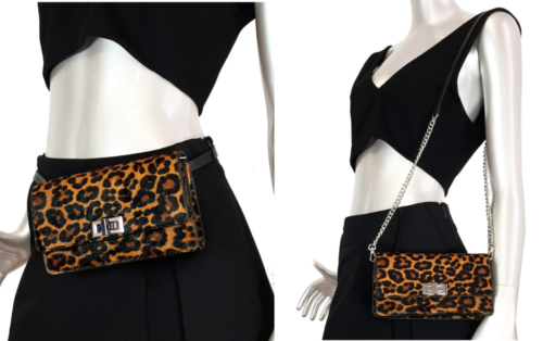 ZARA Belt Bag LEOPARD PRINT Crossbody FURSKIN LEATHER Multiway Bag NWT 6641/304 - Picture 7 of 10