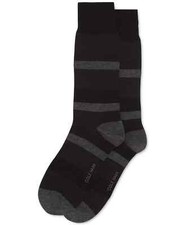 Cole Haan Men's Striped Dress Socks Black Multicolor Size 7-12