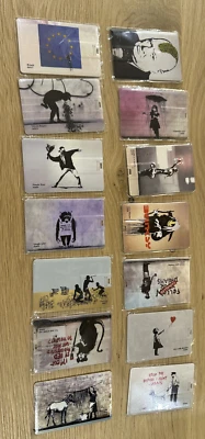 CLE CARDAN LIGHT EUROPE 14 Stück 8GB USB Speicherkarte BANKSY USB Stick Scheckkartenform