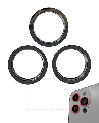 Back Camera Bezel Ring Only For iPhone 11 Pro / 11 Pro Max Black - 10 Pack
