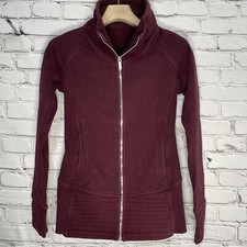 LULULEMON Radiant Jacket II Size 6 Cassis Full Zip W4BGCS Soft Cozy Slim Fit