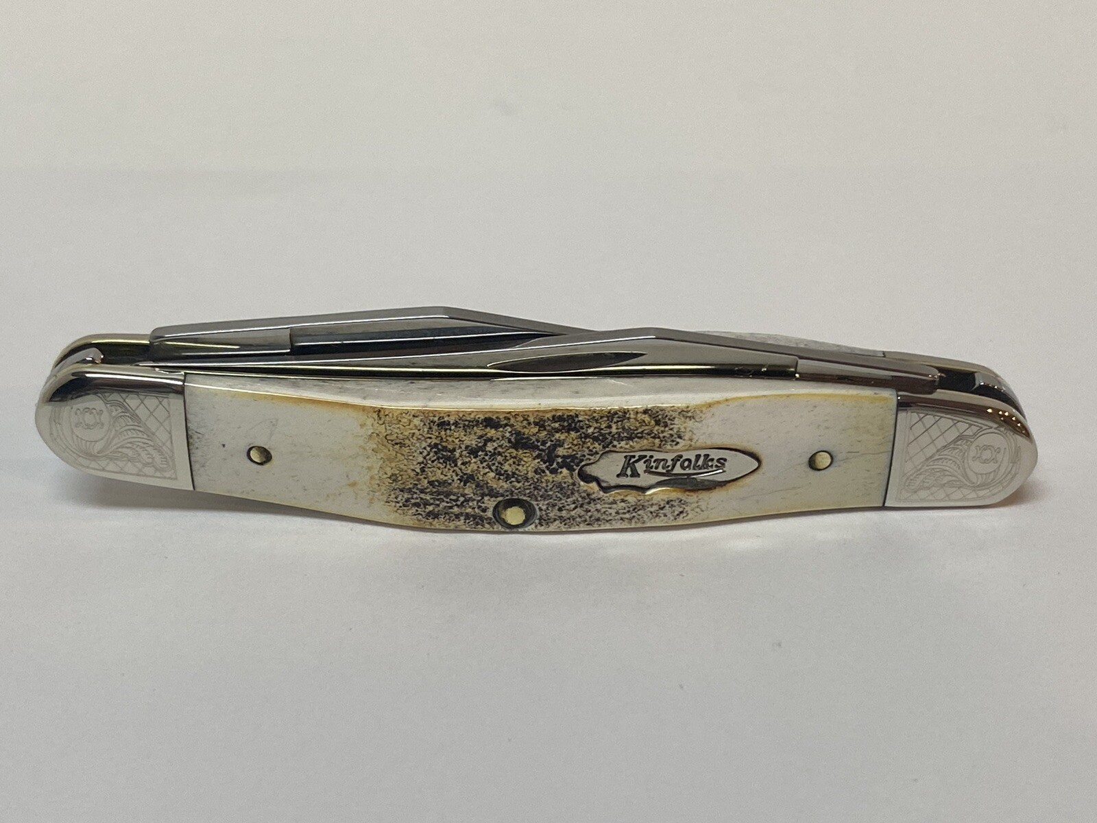 CASE XX SCROLLED ENCYCLOPEDIA MINT SET MUSKRAT STAG KINFOLKS POCKET