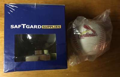 St. Louis Cardinals Fotoball Baseball & Gold Base Ball Holder