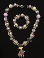 Handcrafted Doc McStuffins 21  Necklace 6  Stretchy Bracelet NWOT FREE SHIPPING