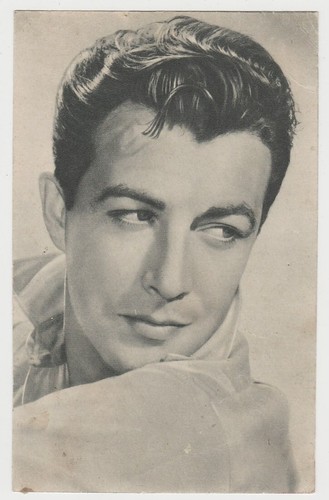 Robert Taylor 1940s vintage Tarjeta Postal Film Star Postcard #100 Back Damage