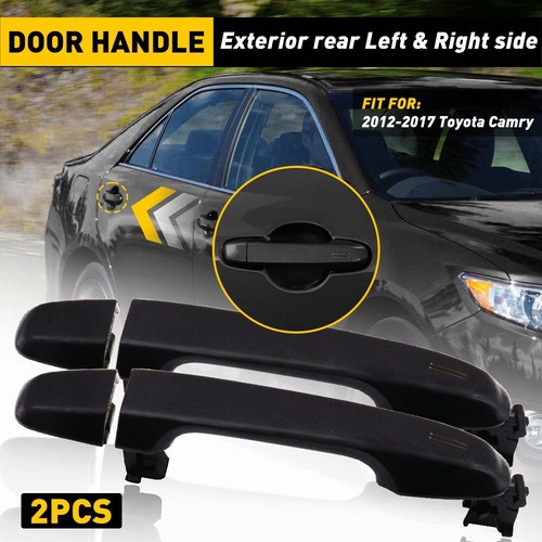 Exterior Door Handle Rear Left or Right For 2012-2017 Toyota Camry Black US 2Pcs - Picture 14 of 16