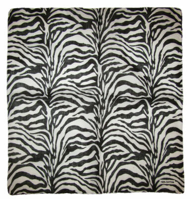 22''x22'' Zebra Animal Print Pattern 100% Cotton Bandana